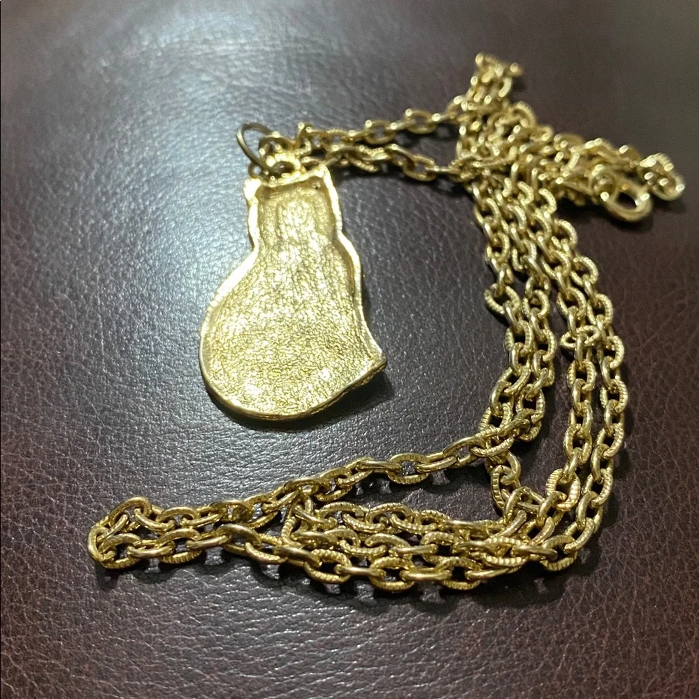 Gold Cat Pendant Necklace